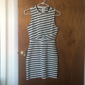 Dress with midsection cutout